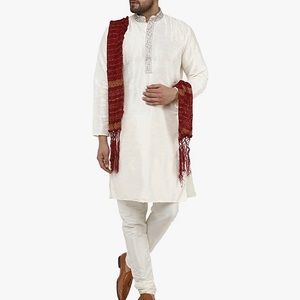 Small men’s kurta suit, includes scarf